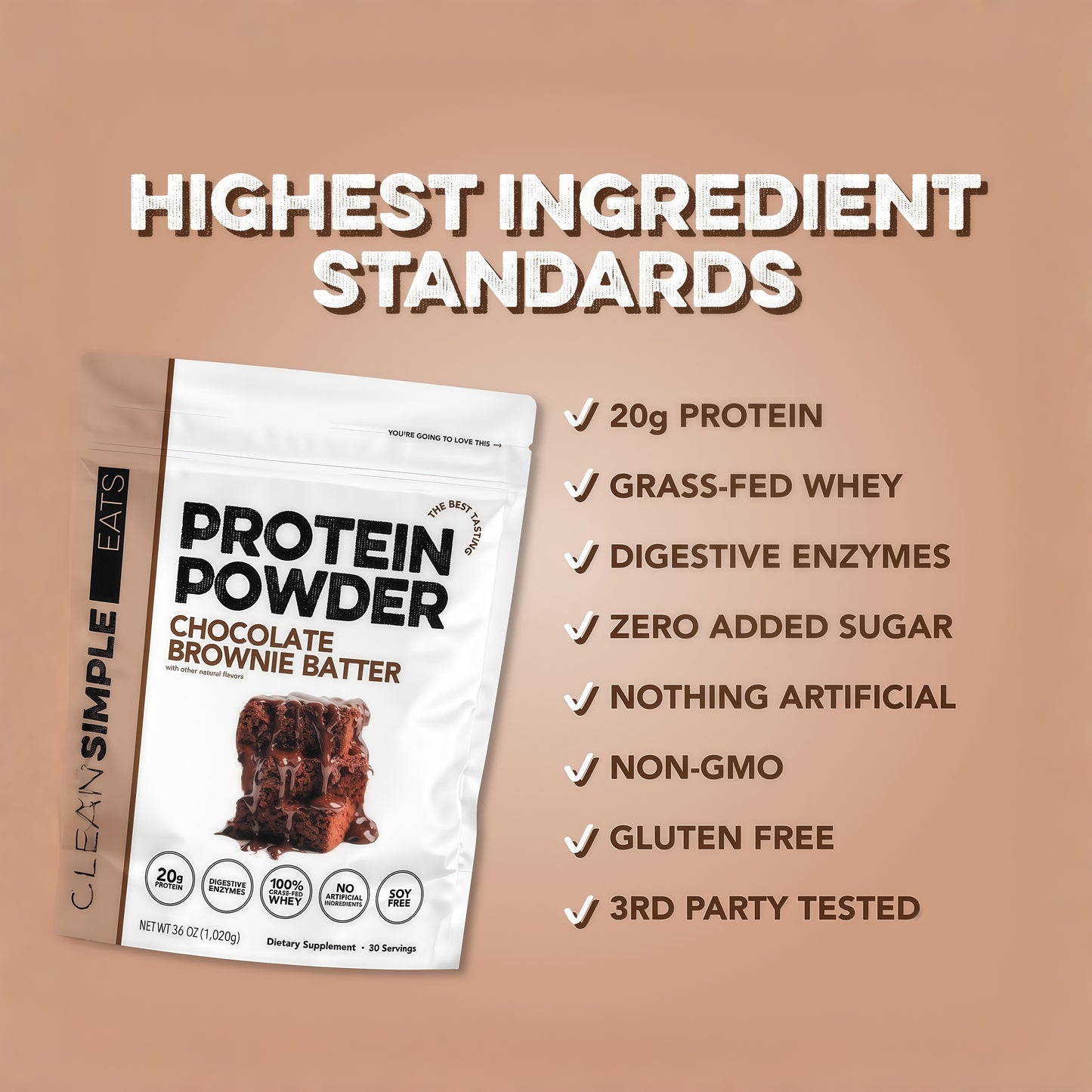 PROTEIN POWDER CHOCOLATE BROWNIE BATTER TASTE